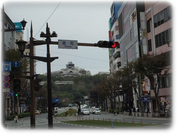 市街地から見える熊本城